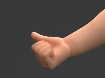  Caucasian Baby Hand Thumbs Up Gesture 