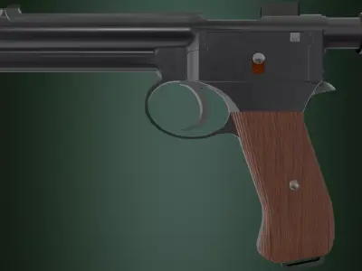 Roth-Steyr M1907 Low-poly 3D model purchase