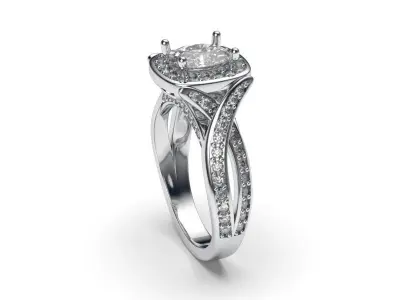 solitaire with ring sizes  8 part S60 3D print model
