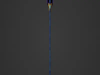 Stylized Night Judge Sword Low-poly 3D model