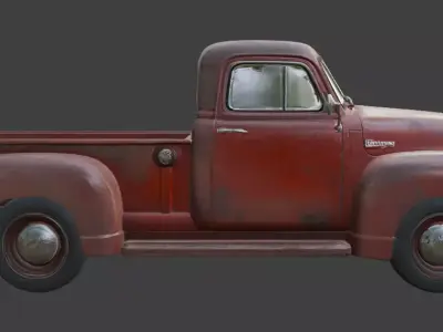 Vintage Rusty Pickup Truck 3D Model 3D model 14
