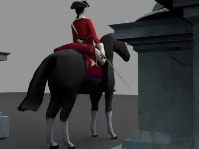 SEVEN YEARS WAR Cavalery Low-poly 3D model