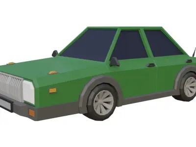 low poly car Low-poly 3D model Low-poly