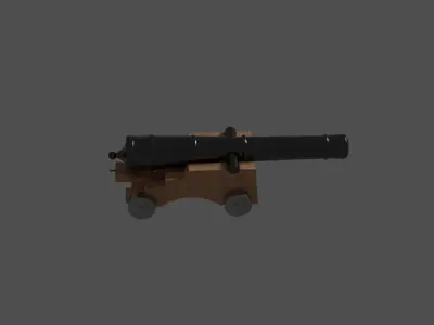 Cannon Free low-poly 3D model purchase