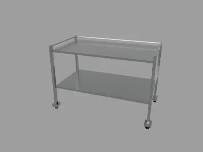 Hospital trolly Free low-poly 3D model