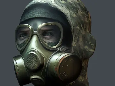 Helmet 3d model military combat Military scifi helmet  Low-poly 3D model get
