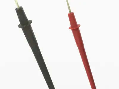 Tester Low Poly battery with wires Low-poly 3D model