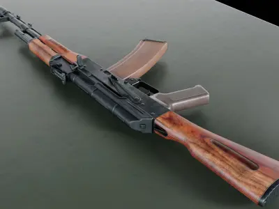 AK-74 assault rifle Low-poly 3D model