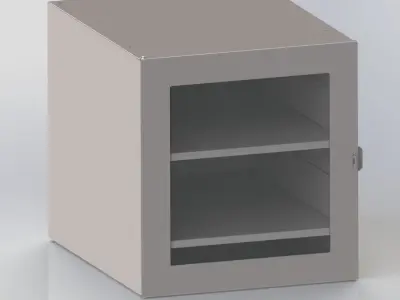 Steel stations and cabinets 3D model