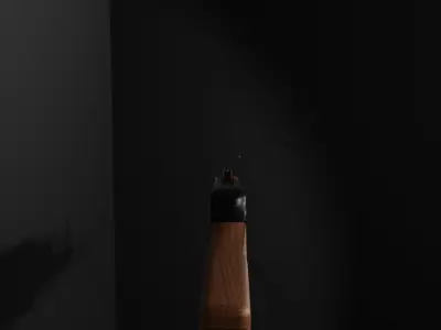 low poly ak47 gun 3d model Low-poly 3D model