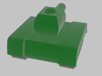 T-1 Tank Low-poly 3D model