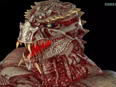Dragon Mutant Low-poly 3D model