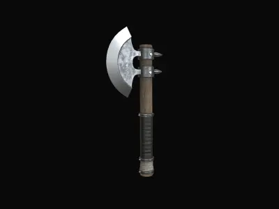 axe medieval Low-poly 3D model purchase