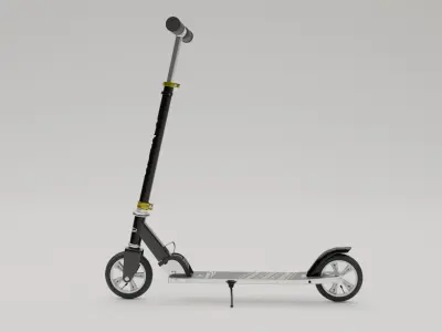 Electric Scooter Low-poly 3D model 2