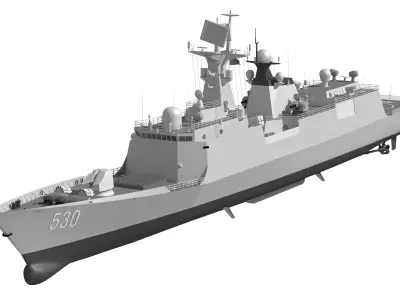 aircraft carrier formation  Navy Shandong  3D model