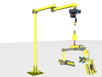 Industrial Manipulator Low-poly 3D model