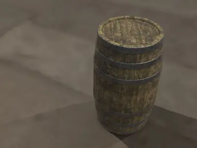 Old barrel Free low-poly 3D model buy