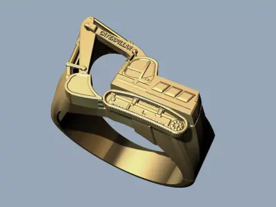 Excavator Ring - Anillo excavadora  3D print model
