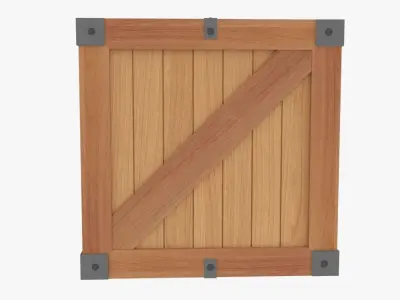 Wooden Crate  Low-poly 3D model purchase