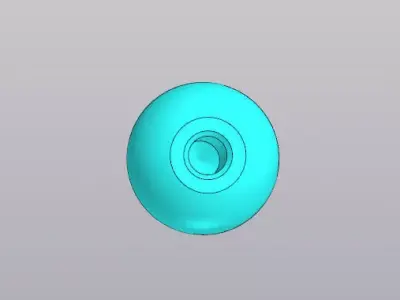 Spherical Handle Knob - Machine Control Part 3D model