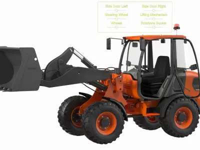  Electric Loader with Bucket Rigged 