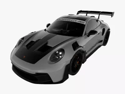 Porsche GT3RS Weissach 2023 3D model