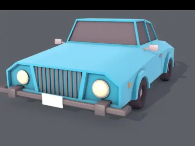 low poly car Free low-poly 3D model by saebgh from CGTrader