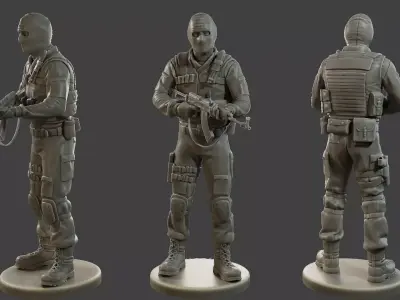 CzechSlovak Police Tactical Unit CPTU2 002 3D print model