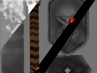 Hammer-Skull Low-poly thor hammer Low-poly 3D model