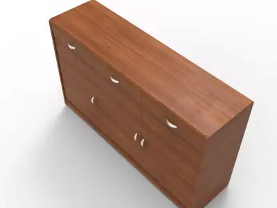 Modern Drawer Low-poly 3D model