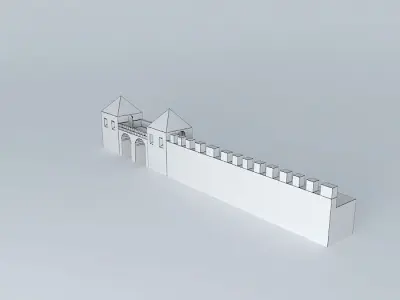 reconstruction of hadrians wall Free 3D model