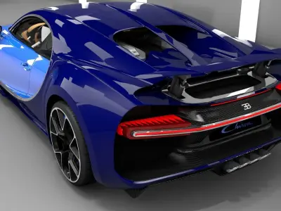 Bugatti  Chiron 2017 3D model Free 3D model