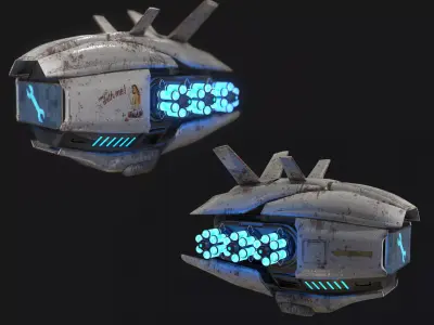 Repair drone Mk2 Low-poly 3D model