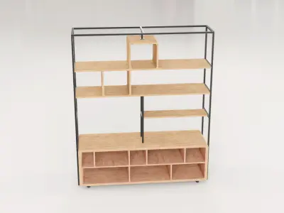 Furniture Modern Shelf 2 3D model