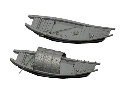 Wooden Boat 3D print model