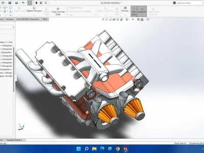 V6 ENGINE SOLIDWORKS 3D model