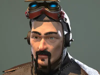 3D Military-Hunter-Post Apocalypse Character Low-poly 3D model