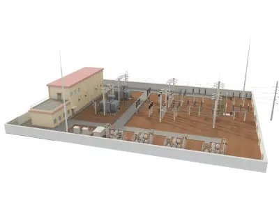 transformer substation 04 3D model