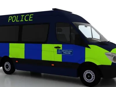Mercedes Benz Sprinter L2H2 2009 England Police Passenger UK 3D model