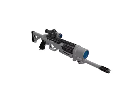 Futuristic Harpoon Gun Model 3D model