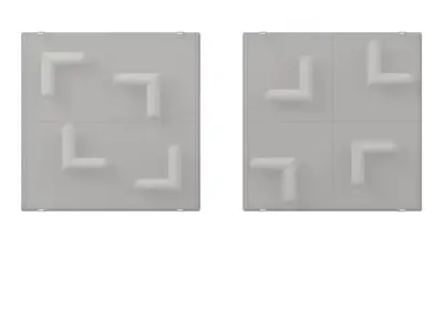Wall Glass Blocks - Decorative Frame - Arrows - Part 6 3D model
