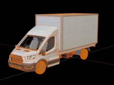  Ford Transit BoxTruck 3D model