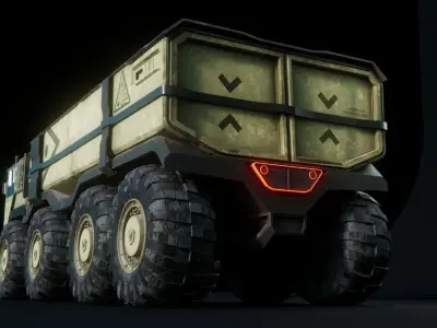 Scifi Military Transport Truck Vehicle 3D-Model 3D model