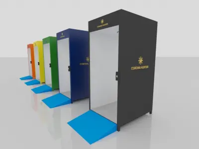 Corona Hunter Sanitizer desinfect Low-poly 3D model