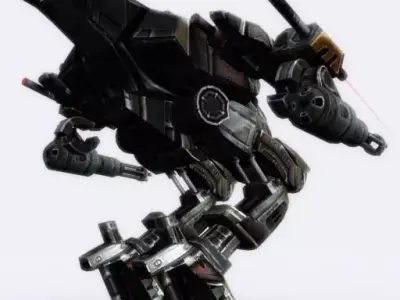 Mech walker - 02 Low-poly 3D model