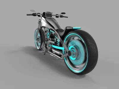 3D Chopper Low Poly Low-poly 3D model