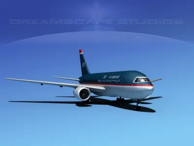 Boeing 767-100 US Air 3D model