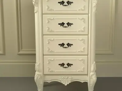 commode ornate chest of drawers 3D model