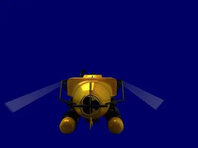 submersible exterior only Low-poly 3D model