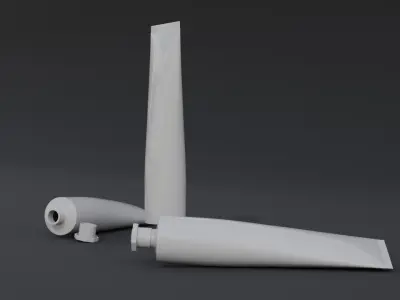 Hand Cream Laminate Tube Low-poly 3D model